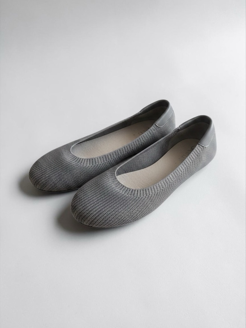 Frank Mully Gray Knit Ballet Flats - Versatile Everyday Shoe New Size 6.5